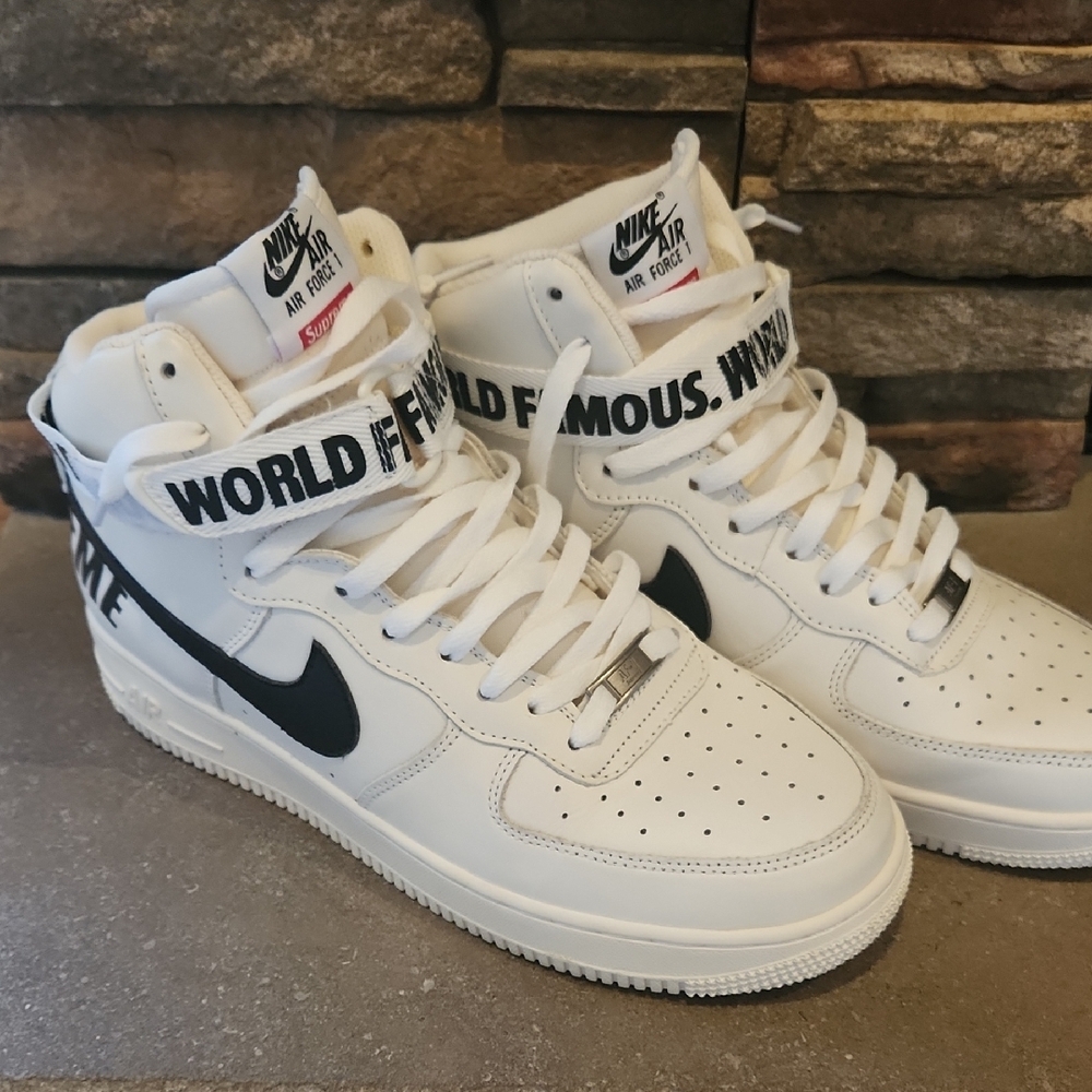 Nike Air Force 1 High Supreme World Famous White